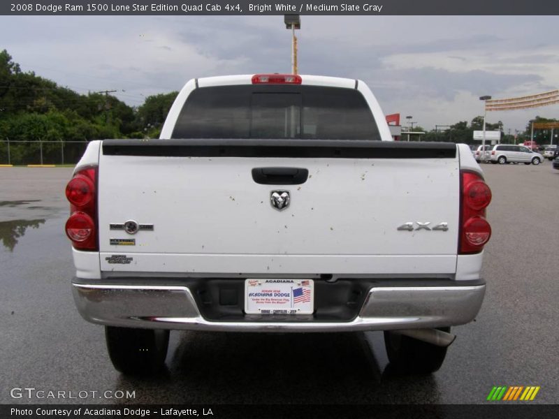 Bright White / Medium Slate Gray 2008 Dodge Ram 1500 Lone Star Edition Quad Cab 4x4