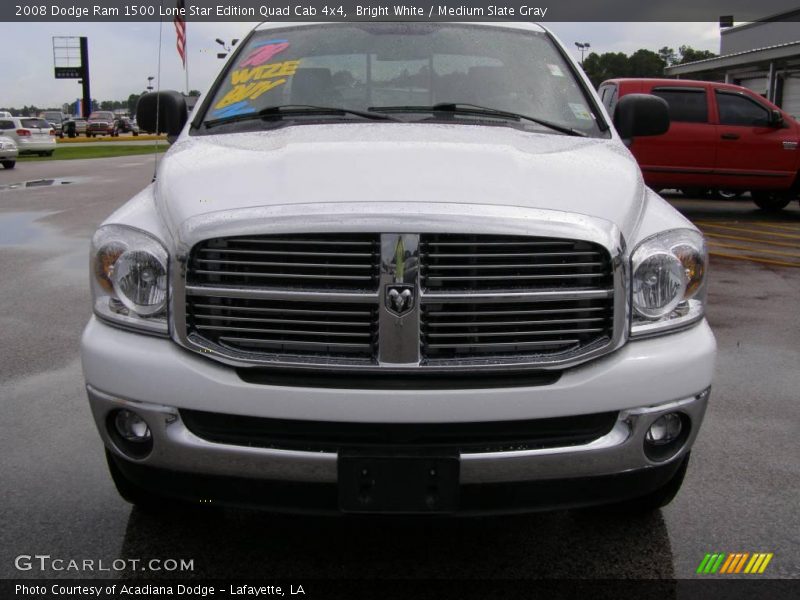 Bright White / Medium Slate Gray 2008 Dodge Ram 1500 Lone Star Edition Quad Cab 4x4