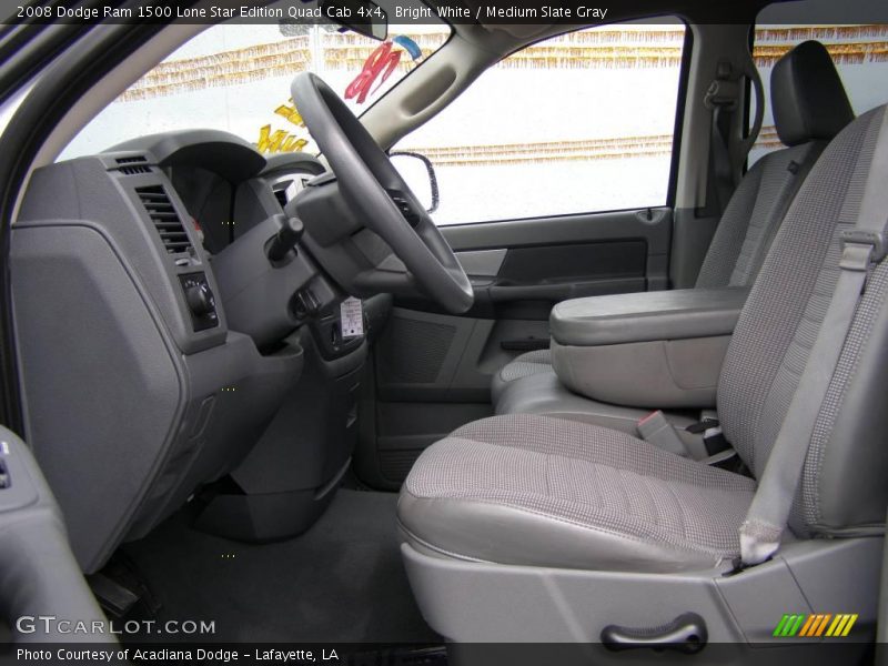 Bright White / Medium Slate Gray 2008 Dodge Ram 1500 Lone Star Edition Quad Cab 4x4