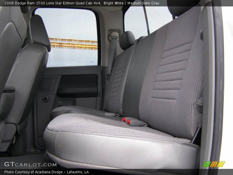 Bright White / Medium Slate Gray 2008 Dodge Ram 1500 Lone Star Edition Quad Cab 4x4