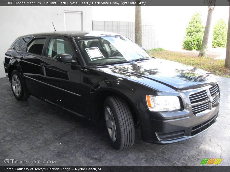 Brilliant Black Crystal Pearl / Dark Slate Gray/Light Slate Gray 2008 Dodge Magnum
