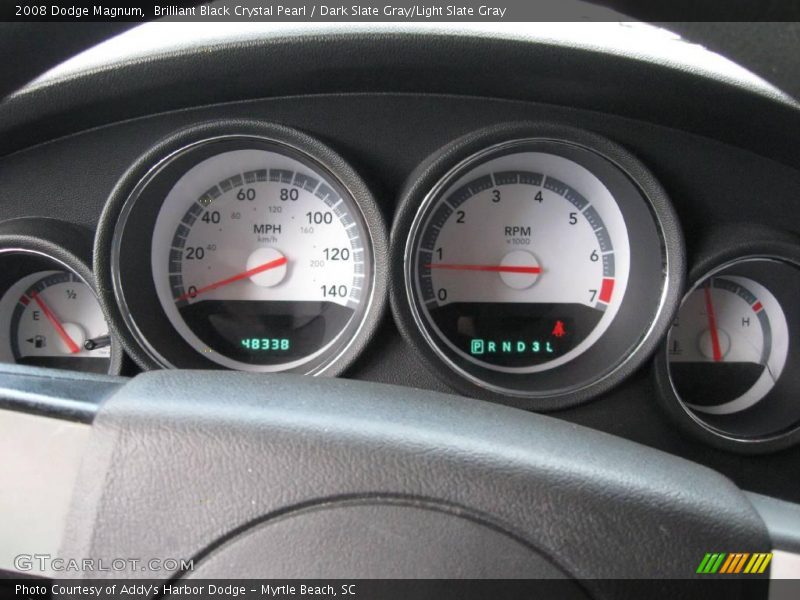 Brilliant Black Crystal Pearl / Dark Slate Gray/Light Slate Gray 2008 Dodge Magnum