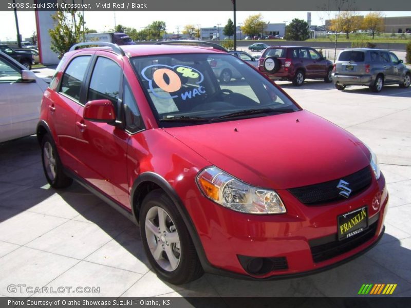 Vivid Red / Black 2008 Suzuki SX4 Crossover