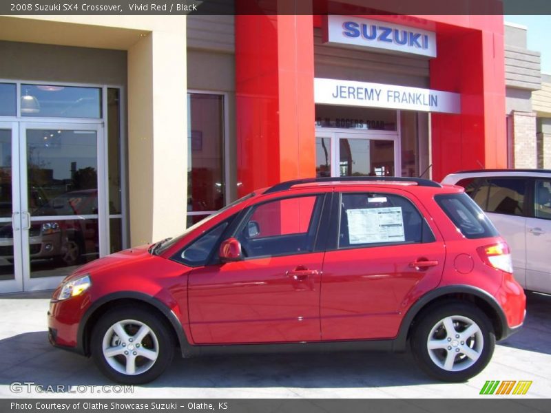 Vivid Red / Black 2008 Suzuki SX4 Crossover