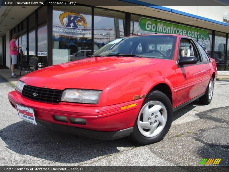 Bright Red / Gray 1996 Chevrolet Beretta