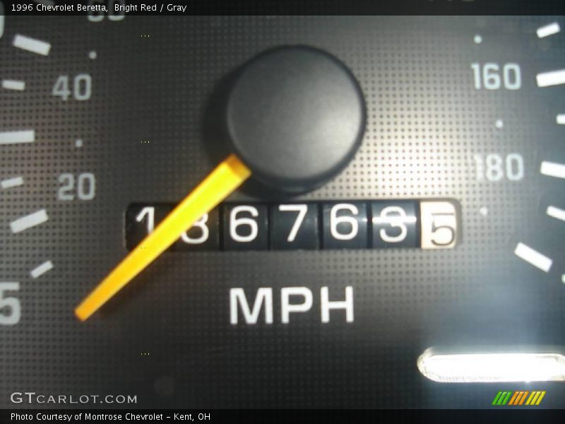 Bright Red / Gray 1996 Chevrolet Beretta