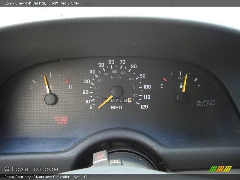 Bright Red / Gray 1996 Chevrolet Beretta