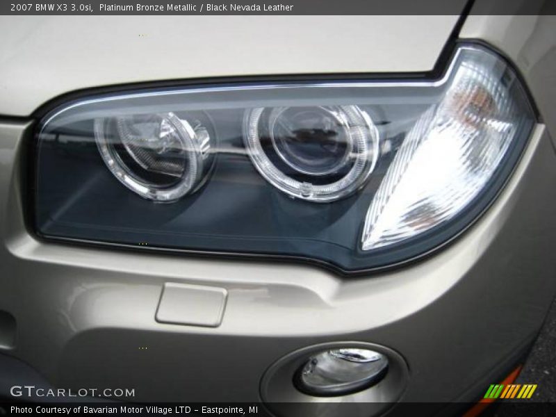 Platinum Bronze Metallic / Black Nevada Leather 2007 BMW X3 3.0si