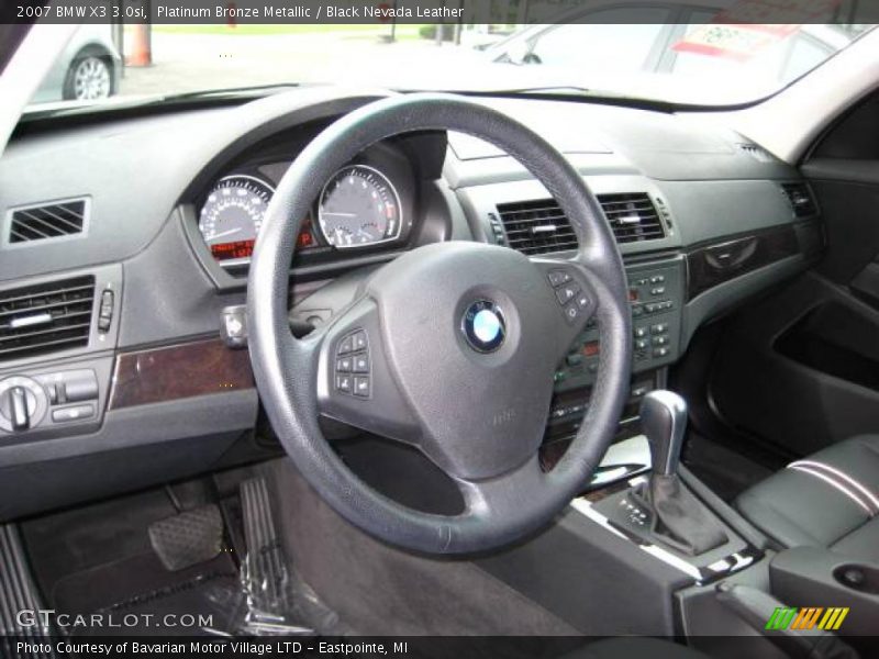 Platinum Bronze Metallic / Black Nevada Leather 2007 BMW X3 3.0si