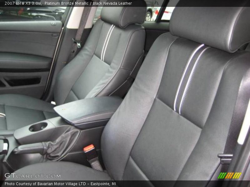 Platinum Bronze Metallic / Black Nevada Leather 2007 BMW X3 3.0si
