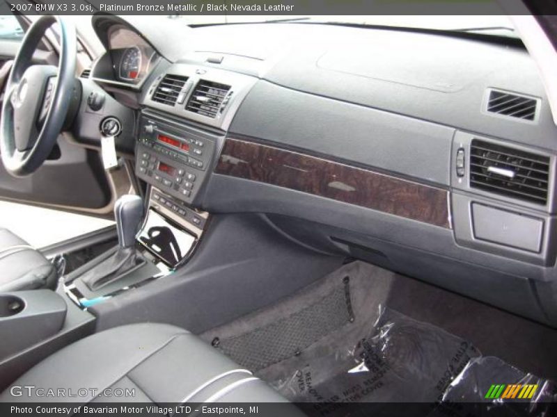 Platinum Bronze Metallic / Black Nevada Leather 2007 BMW X3 3.0si