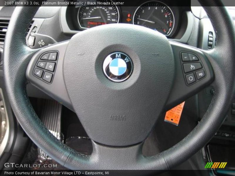 Platinum Bronze Metallic / Black Nevada Leather 2007 BMW X3 3.0si