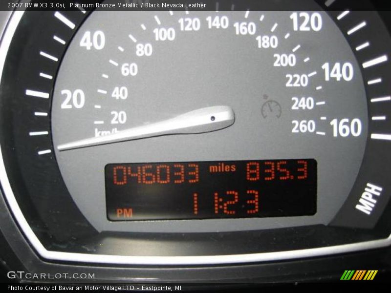 Platinum Bronze Metallic / Black Nevada Leather 2007 BMW X3 3.0si