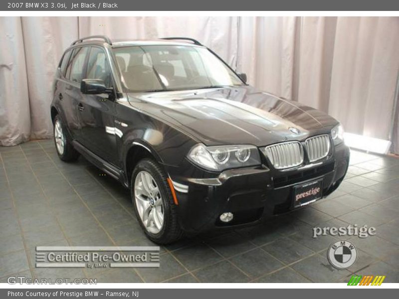 Jet Black / Black 2007 BMW X3 3.0si