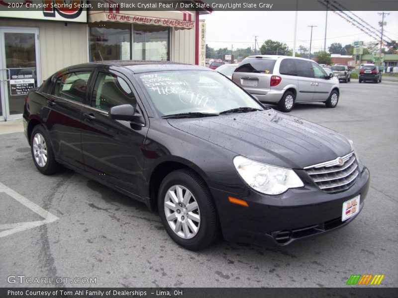 Brilliant Black Crystal Pearl / Dark Slate Gray/Light Slate Gray 2007 Chrysler Sebring Sedan