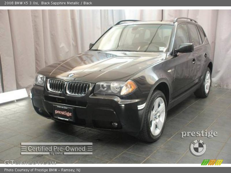 Black Sapphire Metallic / Black 2008 BMW X5 3.0si