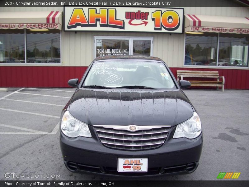 Brilliant Black Crystal Pearl / Dark Slate Gray/Light Slate Gray 2007 Chrysler Sebring Sedan