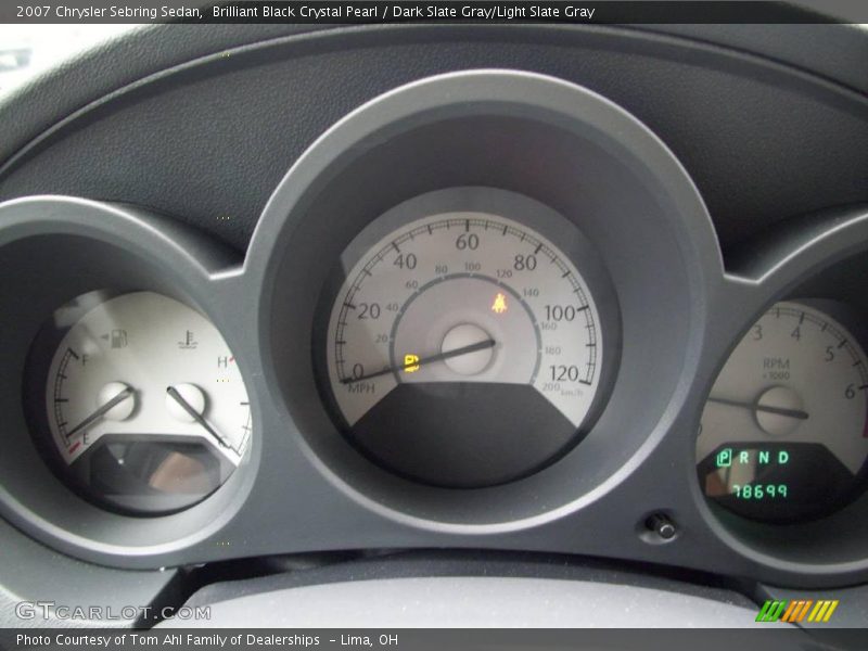 Brilliant Black Crystal Pearl / Dark Slate Gray/Light Slate Gray 2007 Chrysler Sebring Sedan