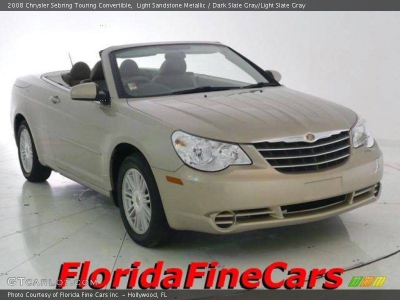 Light Sandstone Metallic / Dark Slate Gray/Light Slate Gray 2008 Chrysler Sebring Touring Convertible