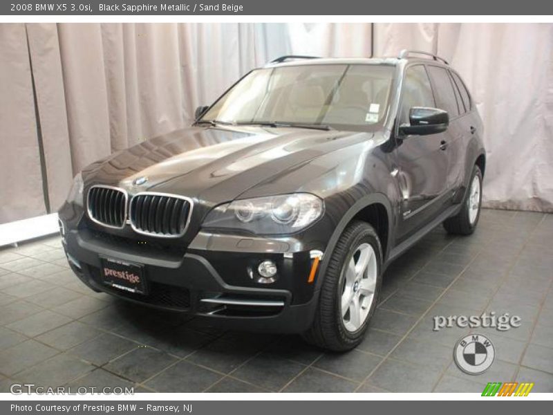 Black Sapphire Metallic / Sand Beige 2008 BMW X5 3.0si