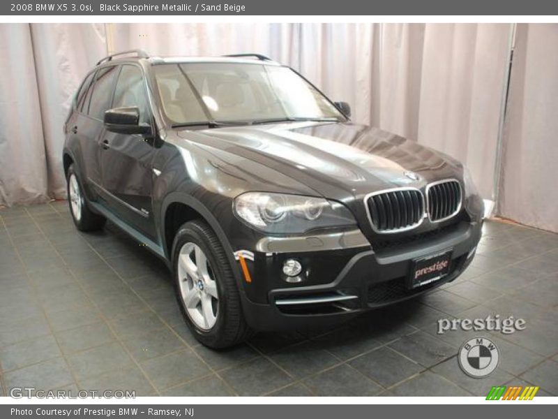 Black Sapphire Metallic / Sand Beige 2008 BMW X5 3.0si