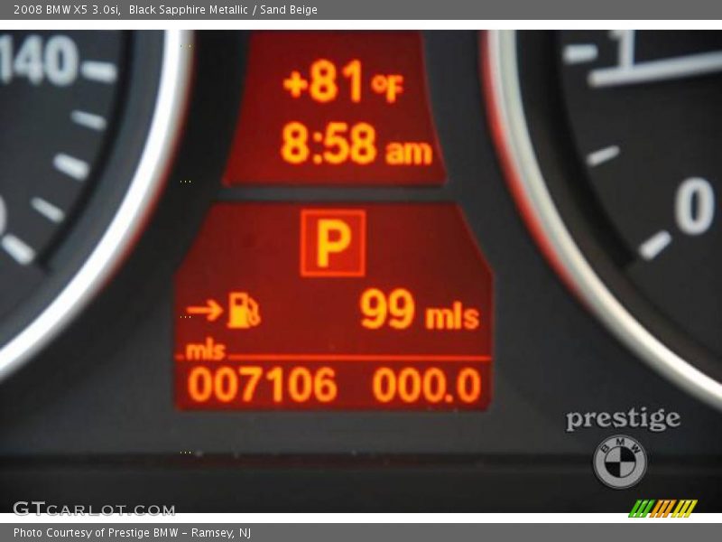 Black Sapphire Metallic / Sand Beige 2008 BMW X5 3.0si