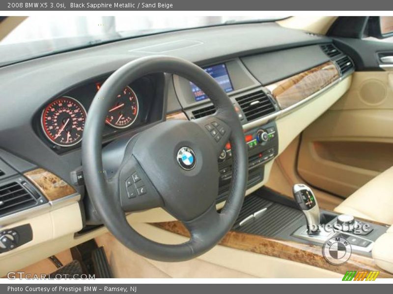 Black Sapphire Metallic / Sand Beige 2008 BMW X5 3.0si