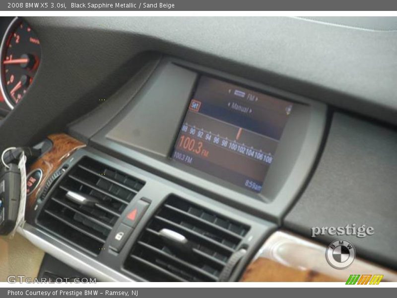 Black Sapphire Metallic / Sand Beige 2008 BMW X5 3.0si