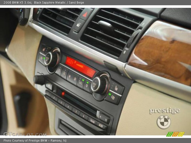 Black Sapphire Metallic / Sand Beige 2008 BMW X5 3.0si