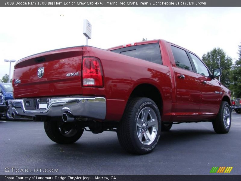 Inferno Red Crystal Pearl / Light Pebble Beige/Bark Brown 2009 Dodge Ram 1500 Big Horn Edition Crew Cab 4x4