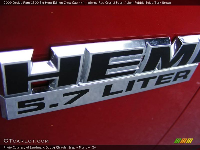 Inferno Red Crystal Pearl / Light Pebble Beige/Bark Brown 2009 Dodge Ram 1500 Big Horn Edition Crew Cab 4x4