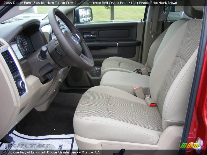 Inferno Red Crystal Pearl / Light Pebble Beige/Bark Brown 2009 Dodge Ram 1500 Big Horn Edition Crew Cab 4x4