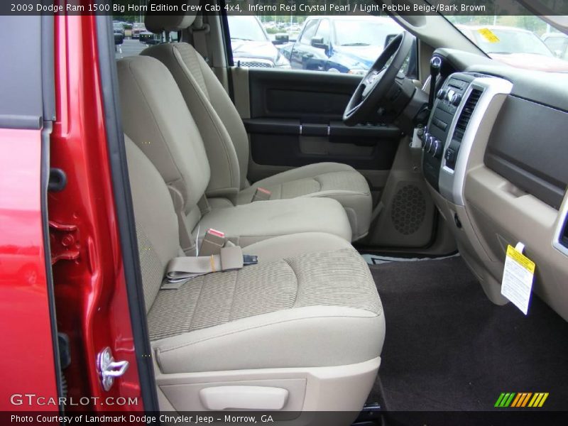 Inferno Red Crystal Pearl / Light Pebble Beige/Bark Brown 2009 Dodge Ram 1500 Big Horn Edition Crew Cab 4x4