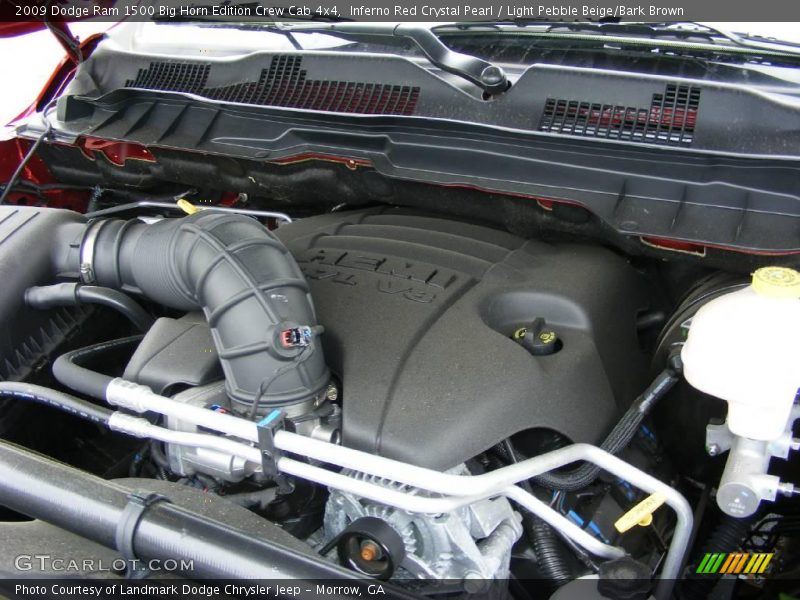 Inferno Red Crystal Pearl / Light Pebble Beige/Bark Brown 2009 Dodge Ram 1500 Big Horn Edition Crew Cab 4x4