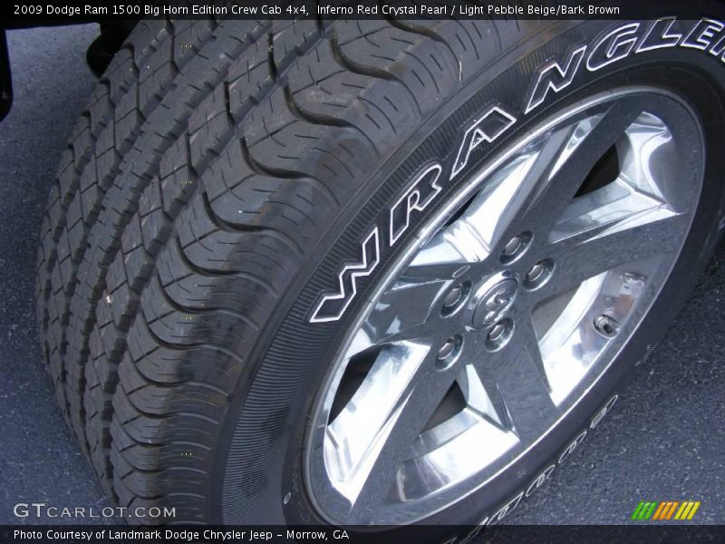 Inferno Red Crystal Pearl / Light Pebble Beige/Bark Brown 2009 Dodge Ram 1500 Big Horn Edition Crew Cab 4x4