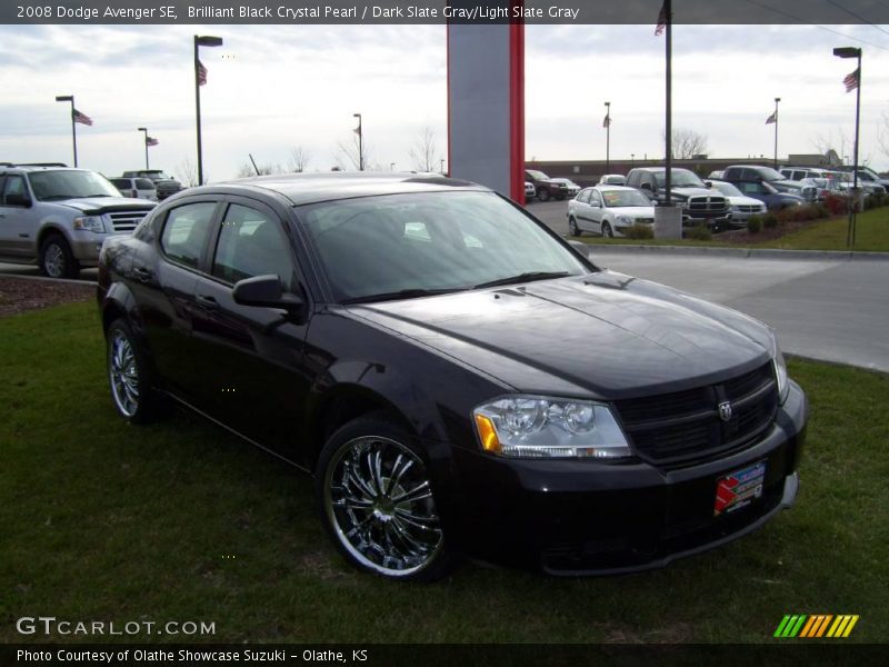 Brilliant Black Crystal Pearl / Dark Slate Gray/Light Slate Gray 2008 Dodge Avenger SE