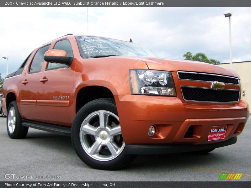 Sunburst Orange Metallic / Ebony/Light Cashmere 2007 Chevrolet Avalanche LTZ 4WD