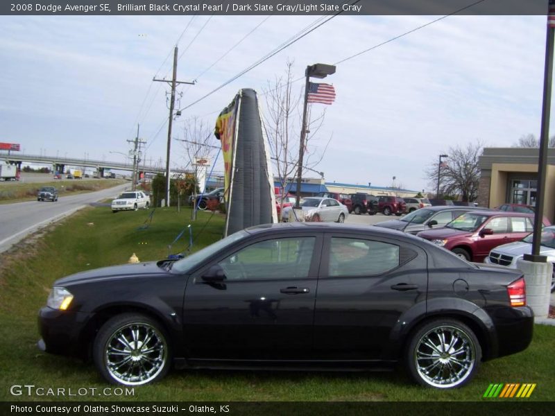 Brilliant Black Crystal Pearl / Dark Slate Gray/Light Slate Gray 2008 Dodge Avenger SE