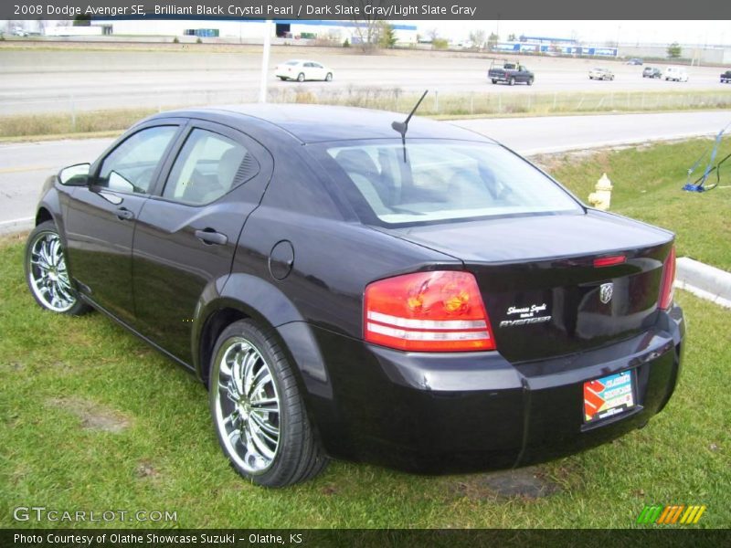 Brilliant Black Crystal Pearl / Dark Slate Gray/Light Slate Gray 2008 Dodge Avenger SE
