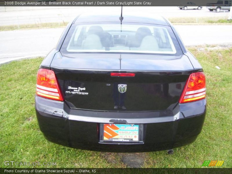 Brilliant Black Crystal Pearl / Dark Slate Gray/Light Slate Gray 2008 Dodge Avenger SE