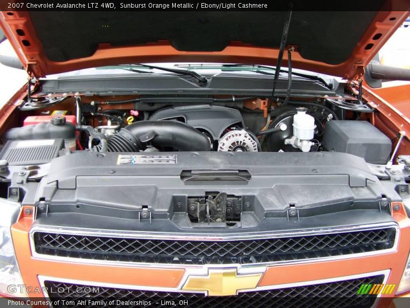 Sunburst Orange Metallic / Ebony/Light Cashmere 2007 Chevrolet Avalanche LTZ 4WD