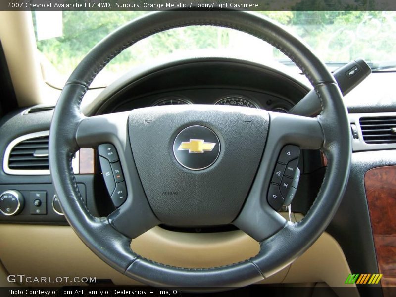 Sunburst Orange Metallic / Ebony/Light Cashmere 2007 Chevrolet Avalanche LTZ 4WD