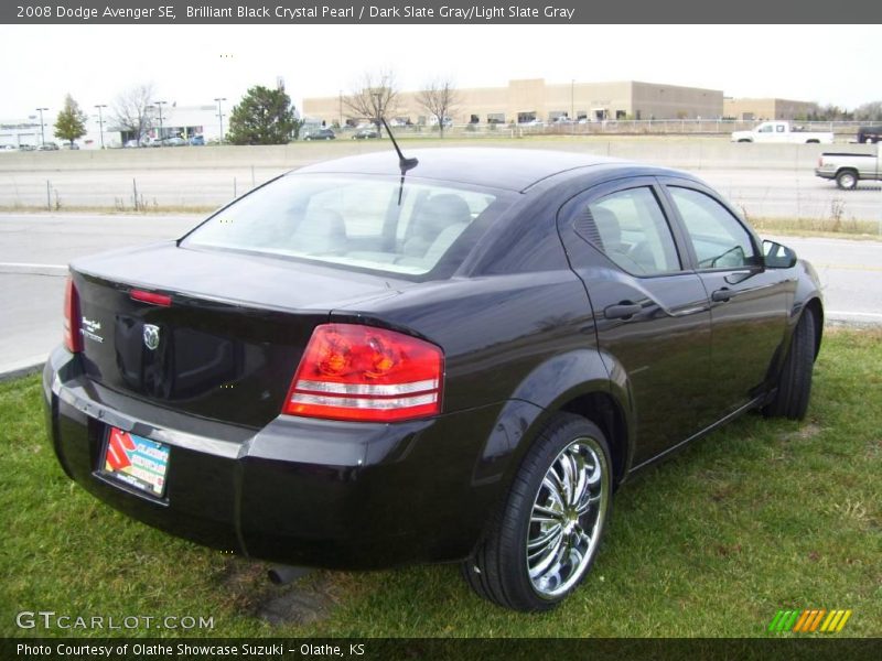 Brilliant Black Crystal Pearl / Dark Slate Gray/Light Slate Gray 2008 Dodge Avenger SE