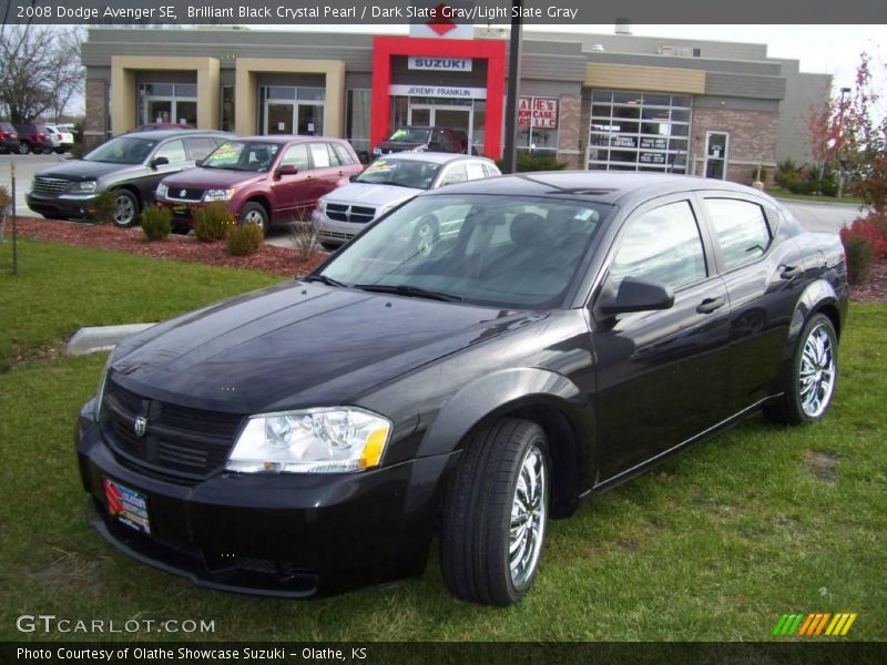 Brilliant Black Crystal Pearl / Dark Slate Gray/Light Slate Gray 2008 Dodge Avenger SE