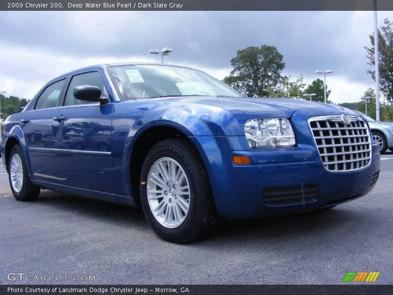 Deep Water Blue Pearl / Dark Slate Gray 2009 Chrysler 300