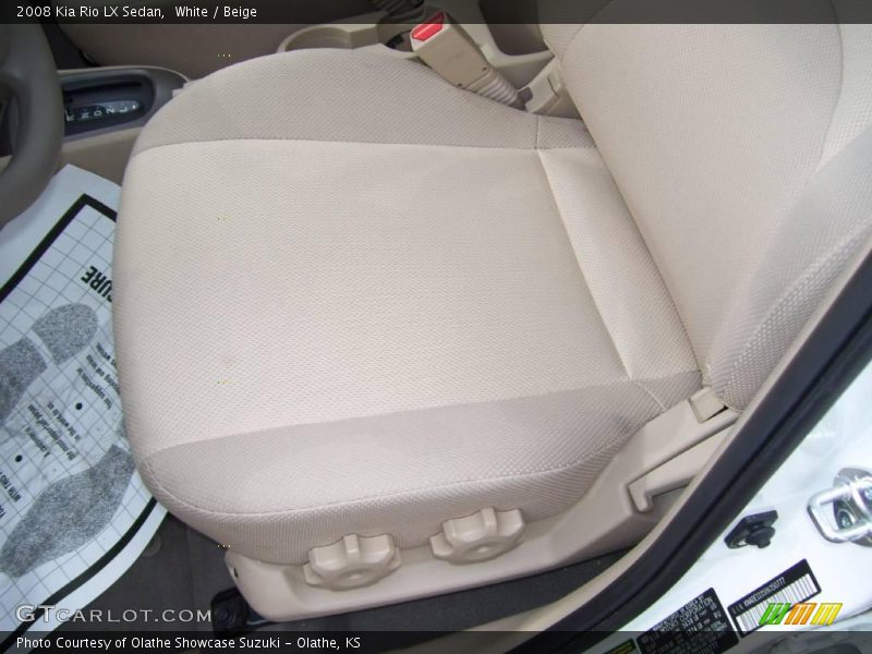 White / Beige 2008 Kia Rio LX Sedan