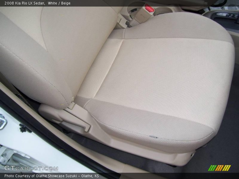 White / Beige 2008 Kia Rio LX Sedan
