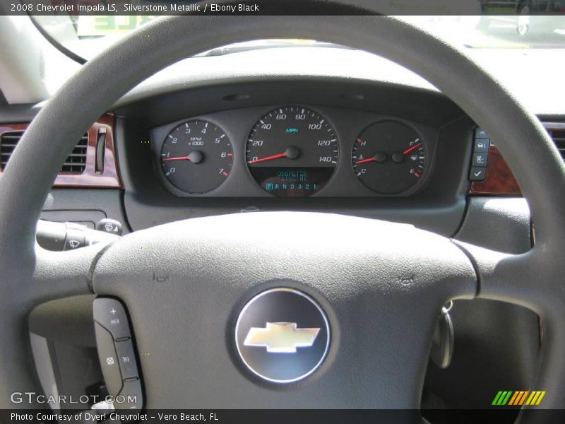 Silverstone Metallic / Ebony Black 2008 Chevrolet Impala LS