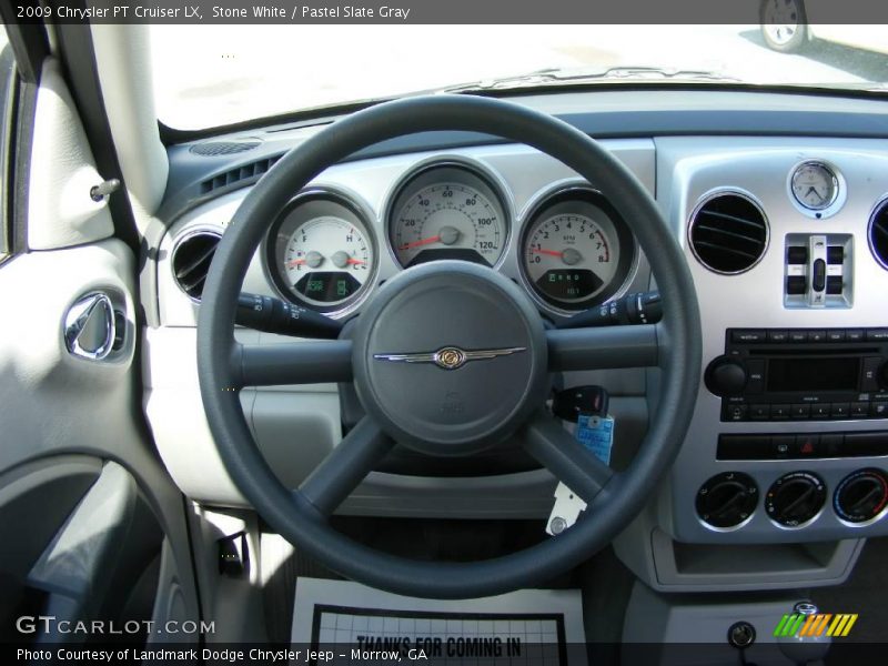 Stone White / Pastel Slate Gray 2009 Chrysler PT Cruiser LX