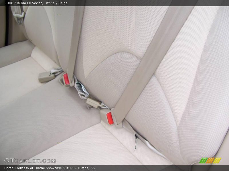 White / Beige 2008 Kia Rio LX Sedan